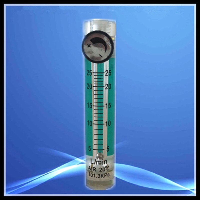 Luft ilt gas flowmåler flowmåler sensor tæller caudalimetro flowindikator h = 120mm lzq -5 2.5-25 lpm plast med conectrator