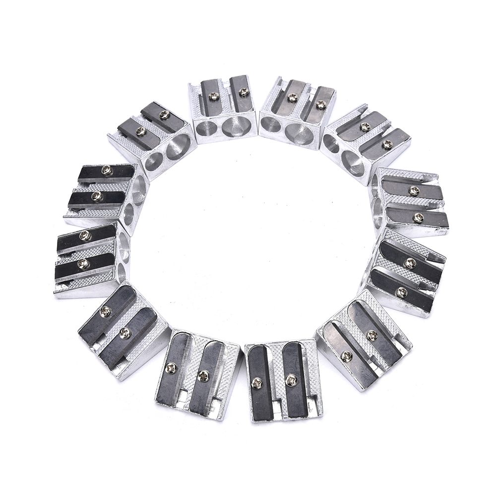 3pcs/set Sliver Metal Hand Pencil Sharpener Metal Drawing Writing Learning Tools School Accessory