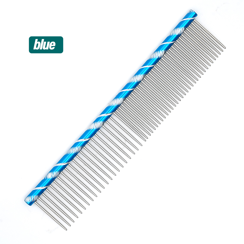 Peigne pour chien, poils longs et épais, brosse de nettoyage pour épilation des poils, en acier inoxydable, léger, pour animaux de compagnie et chat, peignes de toilettage pour chiens 16/19/20/25cm: XS / Rouge