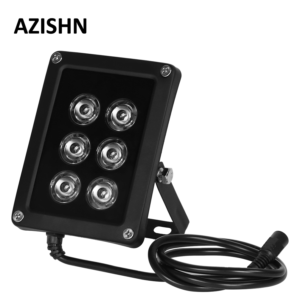 AZISHN CCTV 6 stks Array LEDS IR illuminator infrarood Licht Waterdicht Nachtzicht CCTV Licht Vullen voor Bewakingscamera