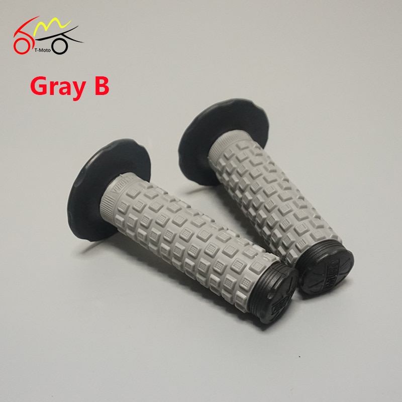 BLACK GRAY Grips Dirt Bike Gel Handle Bar Motorcycle 7/8" Motocross Hand Grips MX Pillow Top 0805