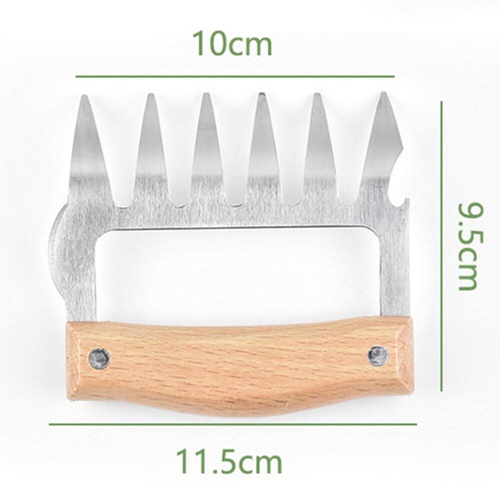 1pc Meat Fork Shredder Claws Stainless Steel Bbq Pulled Pork Meat Clamp Handing Carving Food Grill Accessories Barbecue Tool