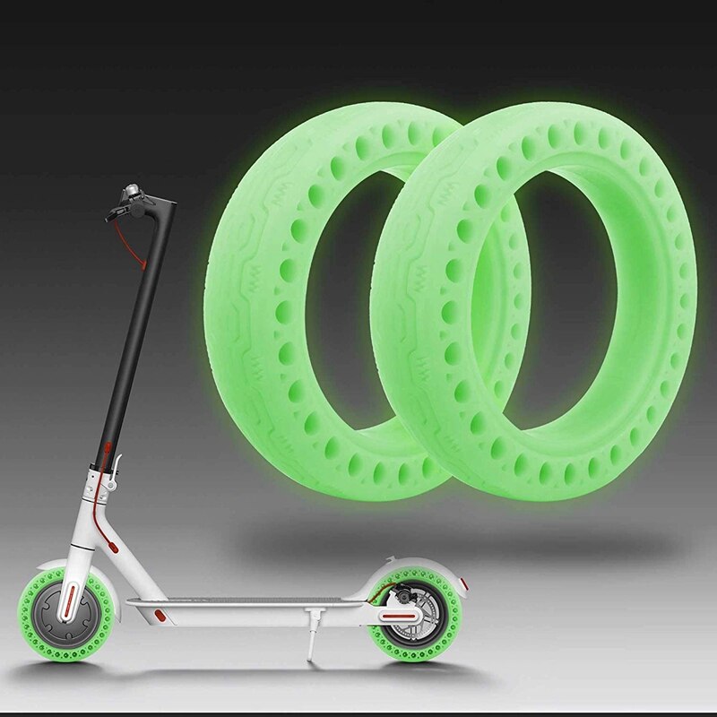8.5-Inch Fluorescent Honeycomb Rubber Solid Tire Tubeless 1 Piece 8 1/2 For Millet M365 Electric Scooter Solid Tire