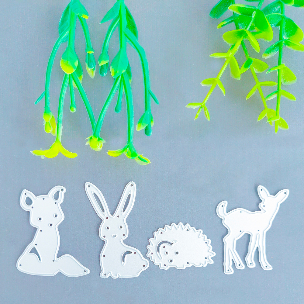 Animal rabbit lamb hedgehog decorative metal cutting die clipbook paper knife stamping die