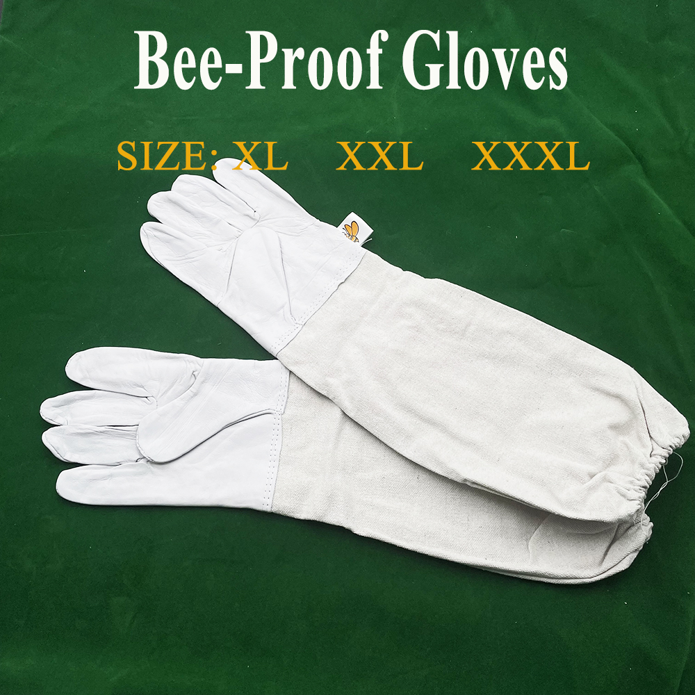 1 Paar Imker Beschermende Handschoenen Lange Mouw Xl Xxl 3xl Maat Beschikbaar Anti Bit Voor Honing Oogsten Of Extracten Bijen Gereedschap