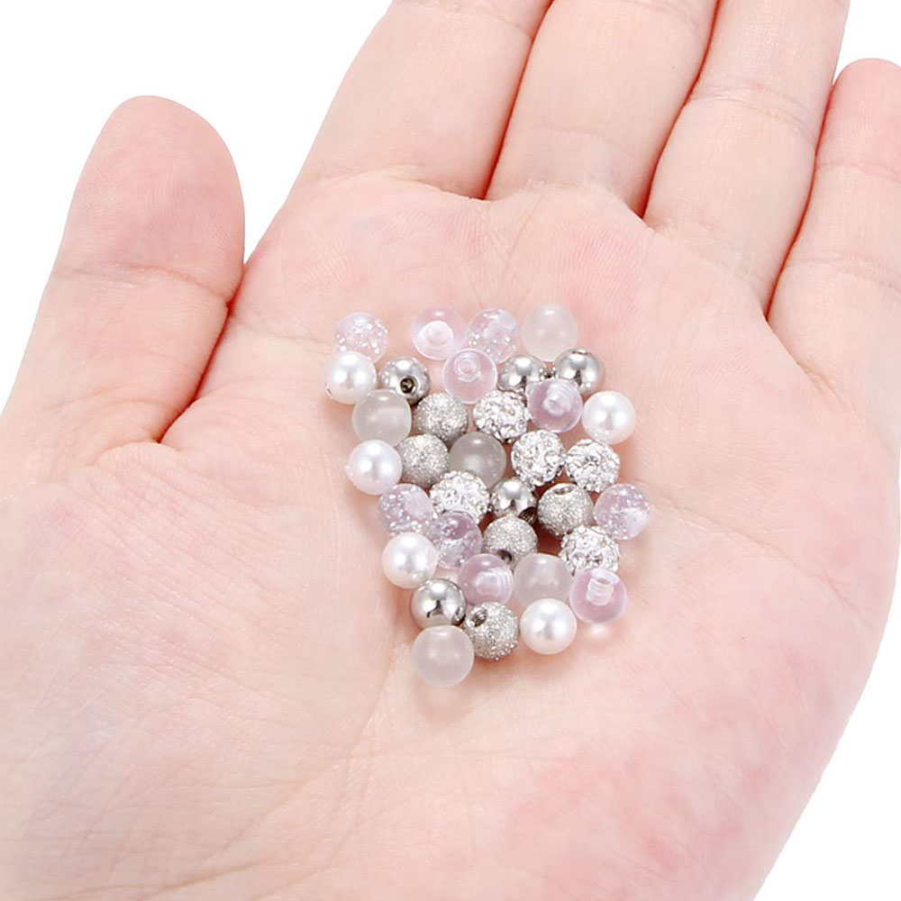 5/35 st 14g 16g ersättningskulor kroppssmycken rostfritt stål klar akrylkula för piercingstång skivstångsstift delar diameter