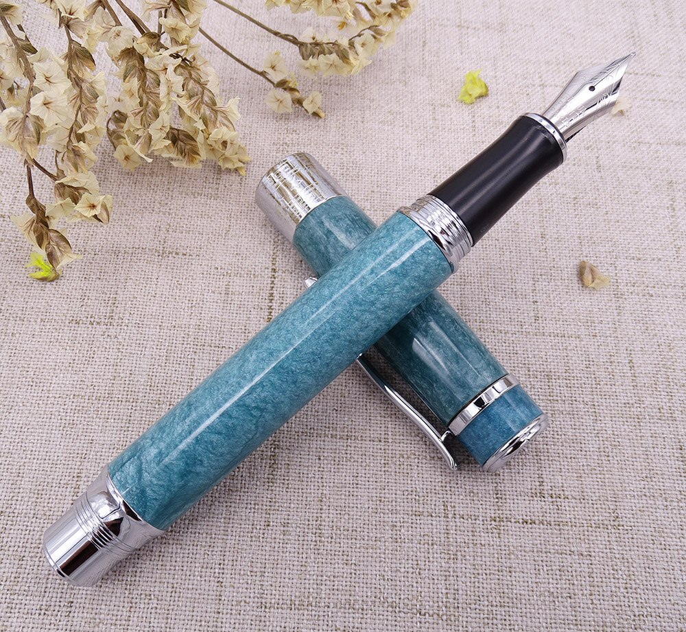 Duke 932 Turquoise Fountain Pen Buckingham Palace Noble Lacquer Pen Iridium Medium Nib Business Office Home Supplies
