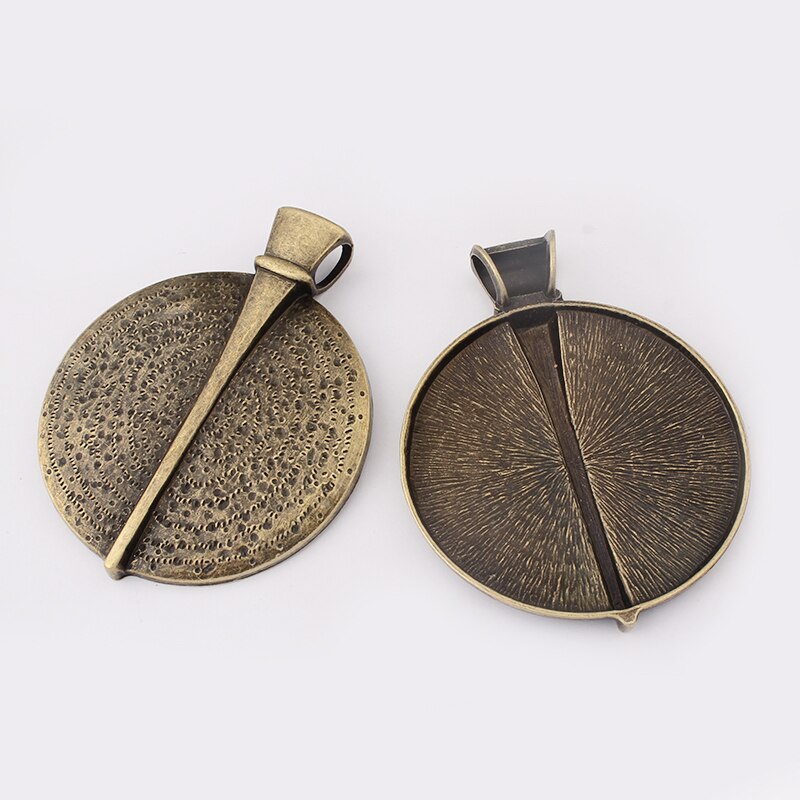 2 stk tibetansk sølv/bronze/verdig stor rund medaljon boho charms vedhæng til halskæde smykker gør fund 84 x 67mm
