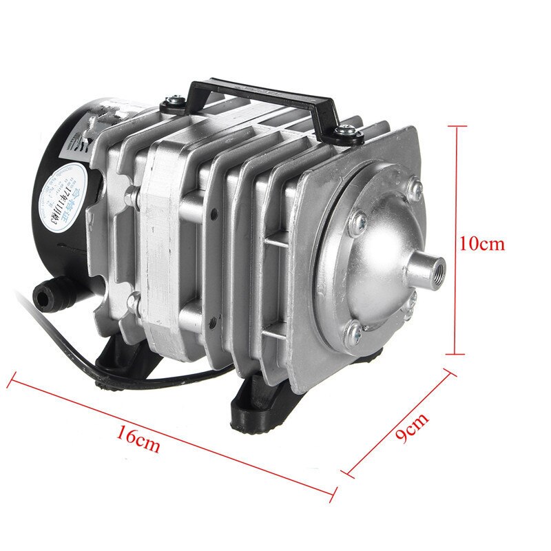 45W 220V 70L/min Electromagnetic Air Compressor Pump Oxygen Aquarium Fish Pond Compressor Hydroponic Air Aerator Pump ACO-318