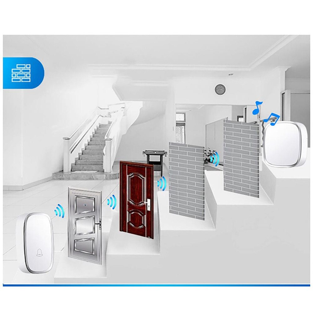 Wireless Bell Ring Doorbell Waterproof And Dust-proof 300M Range 4 Gear Volume