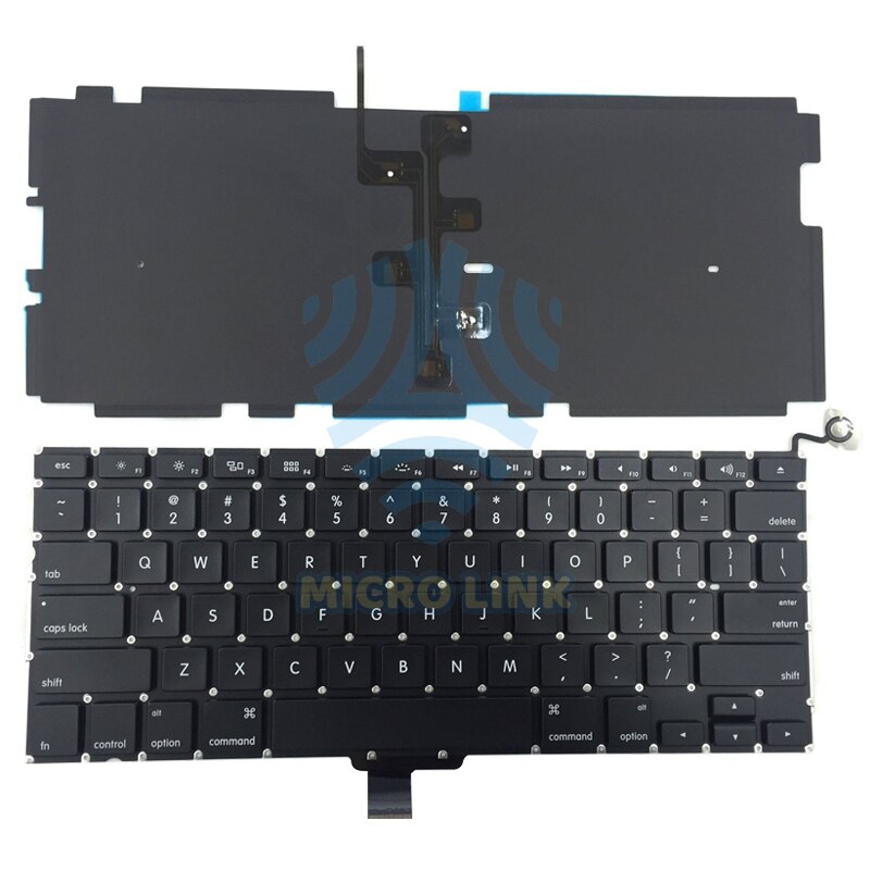 Laptop Keyboard for Macbook Pro 13" A1278 - US Layout with Backlight