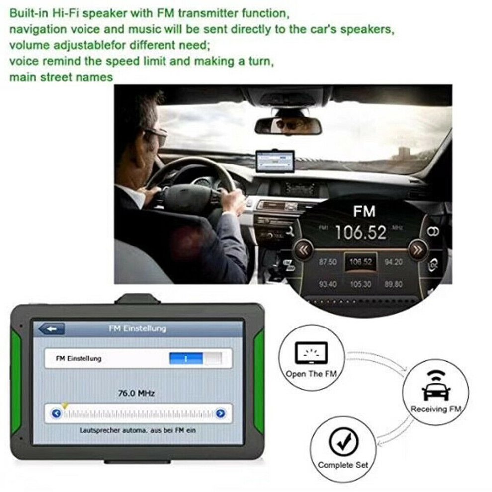 7 Inch Gps Navigator Draagbare Navigator 8 Gb-256 Mb Gps Navi Navigatie Apparaat Kaarten Truck Car Auto Touch screen