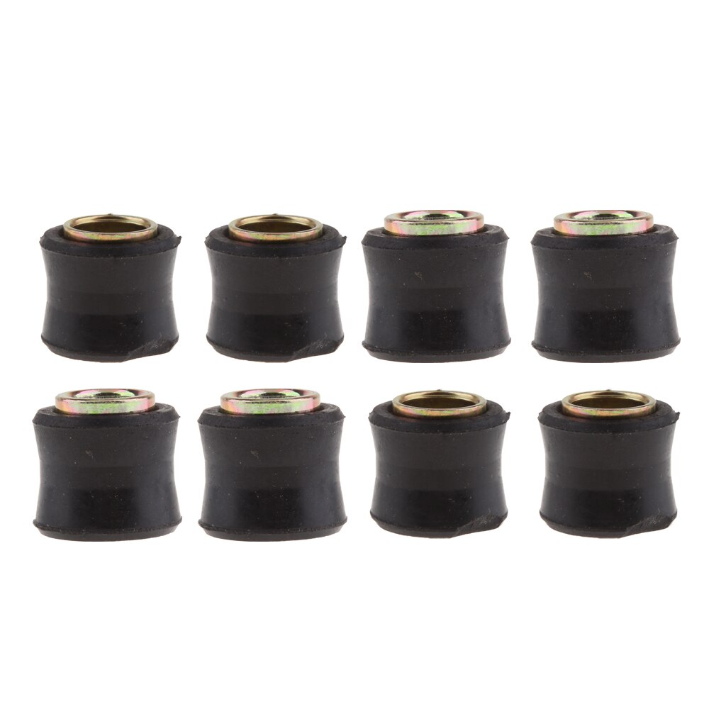8 pack motorcykel stötdämpare upphängning bussning gummibussning 12mm 10mm