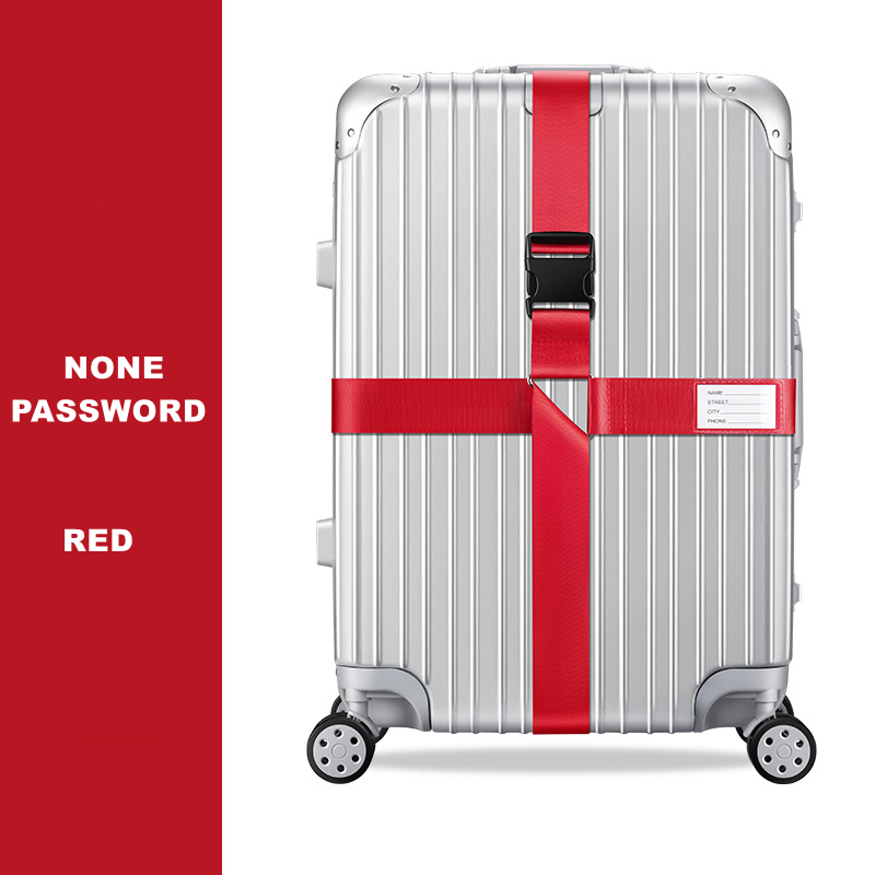 Anti-theft Luggage Buckle Cross Strap Password Adjustable Bundling Packing Baggage Belt Suitcase Trunk Belts Bag Accessories: Pink