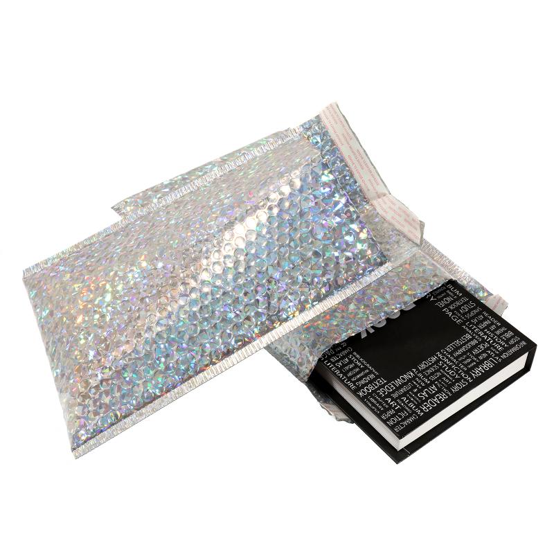 50 stks/partij Schuim Envelop Self Seal Mailers Gewatteerde Enveloppen Met Bubble Mailing Tas Pakketten Zwart Goud Zilver