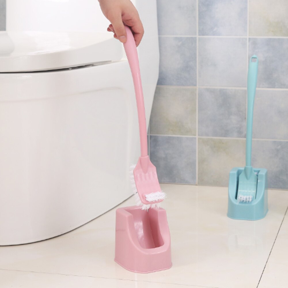 Juego de portaescobilla de doble cara cabezal de cepillo sin ángulo muerto limpieza profunda suave con Base fija almacenamiento conveniente para el baño