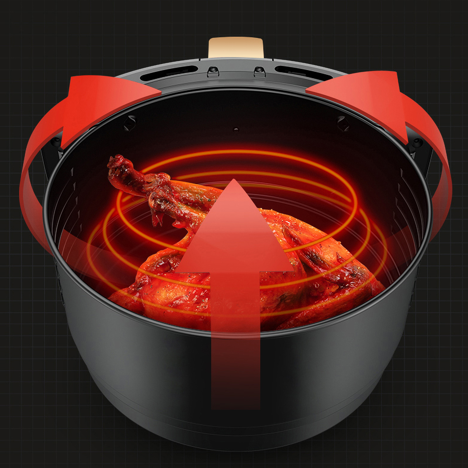 4.5L Air Fryer Intelligent Digital Screen Air Fryer Multi-functional Oil-Free Healthy Air Fryer Timing Temperature Resistant