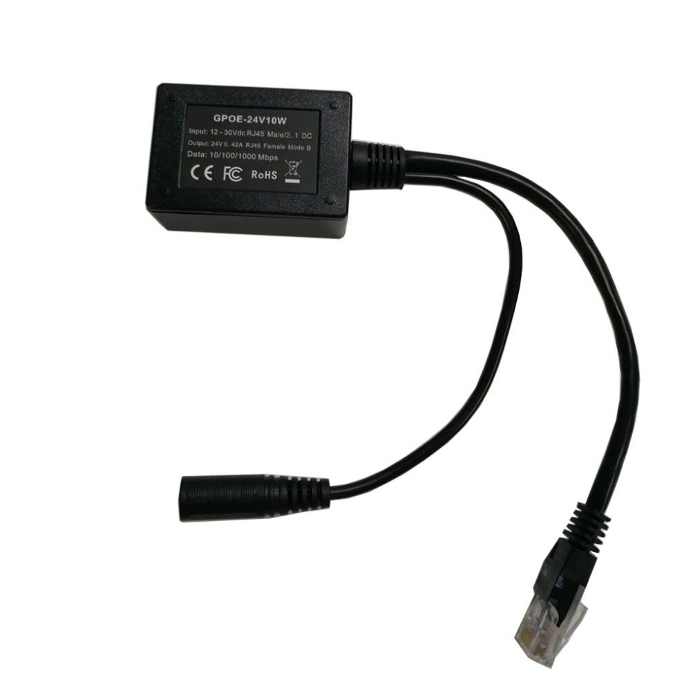 Inyector POE Gigabit de 24 voltios para Mikrotik/UBNT, producto de paneles solares, conversión de 12V a 24V, dispositivo de más de 100M de cable de red