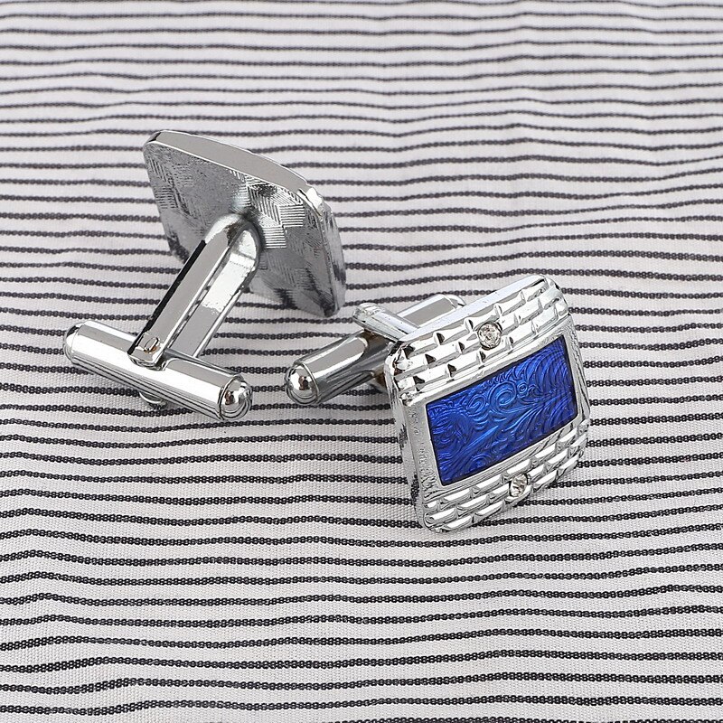 French Style Square Pattern Cufflinks for Mens Special Gentleman Jewelry Shirt Cufflinks for Male