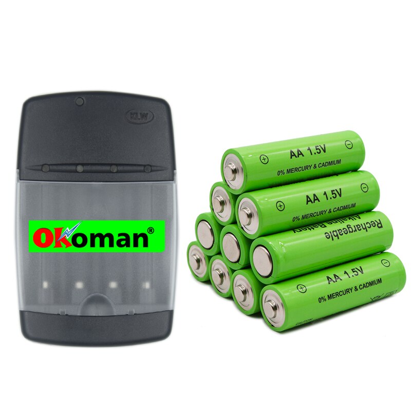 AA 3000mah 1.5V alkaline rechargeable battery for LED light electric toy battery and four-slot alkaline battery charger