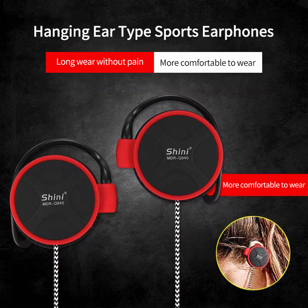Original SHINI Q940 3.5mm Headphones Stereo Bass Music Earphone Ear Hook Headset fone de ouvido For MP3/4 Computer Mobile Phone