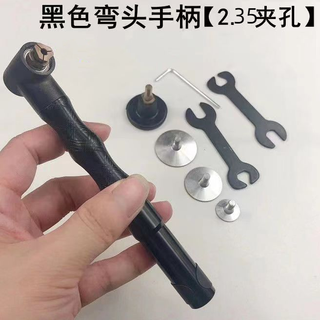 90d graden handstuk voor foredom motor hoekslijpmachine flexibele as slijpmachine maalmolen slijpmachine 90d elleboog graveerpen 2.35/3.0/3.17mm: Paars