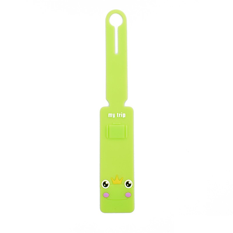 1 Pcs Funny Cartoon Animals Travel Luggage Label Straps Luggage Tag Silicone Name ID Address Tags: Frog