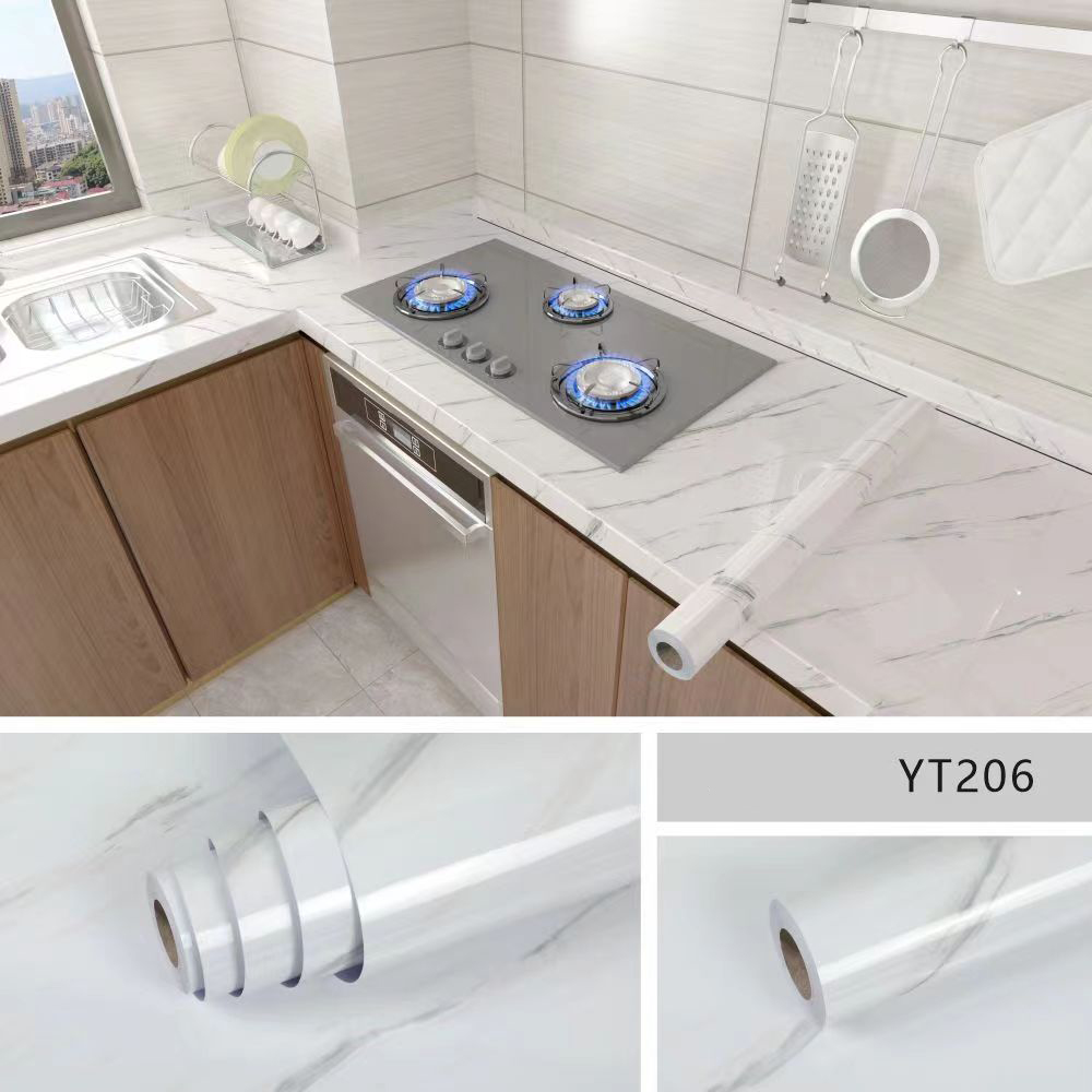 40cm kitchen self-adhesive wallpaper cabinet countertop contact paper PVC waterproof and oil-proof wallpaper wall sticker
