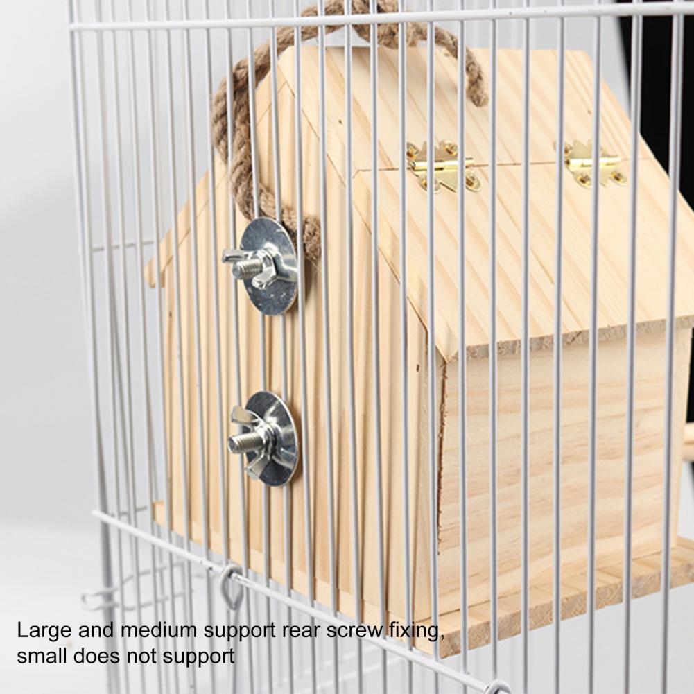 Nido de Pájaro, decoración de jardín resistente, casa de madera para pájaros, caja de anidación de pájaros ecológica, casa de pájaros de madera Natural, decoración de jardín