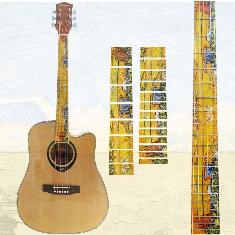 NEUE Gitarre Griffbrett Decals Inlay Aufkleber Gitarre Nacken Kopfplatte Guitarra Bass Ukulele Dünne Aufkleber Guitarra Zubehör