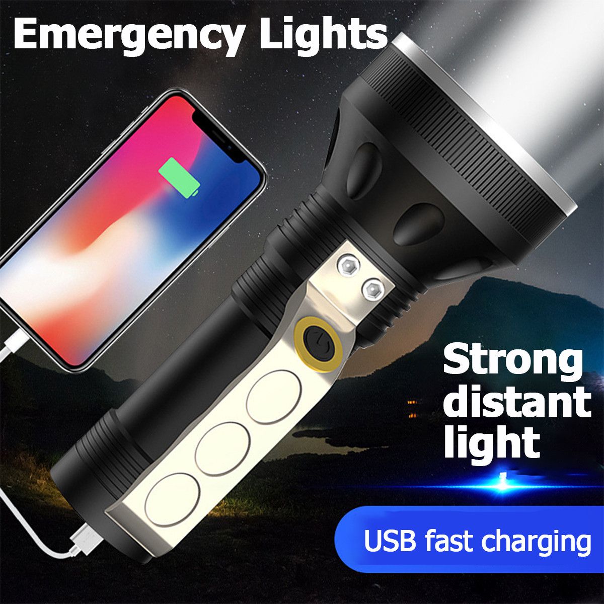 Large/Small Sizes High-power High-brightness LED Outdoor Handheld Lighting Waterproof And Endurance Emergency Lighting