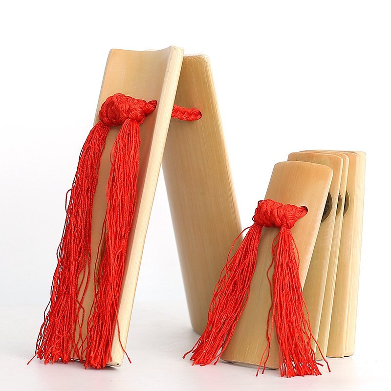 Castagnettes en bambou noir de Style chinois traditionnel, Instrument de musique Wiitty, pour raconter des histoires sur scène: C