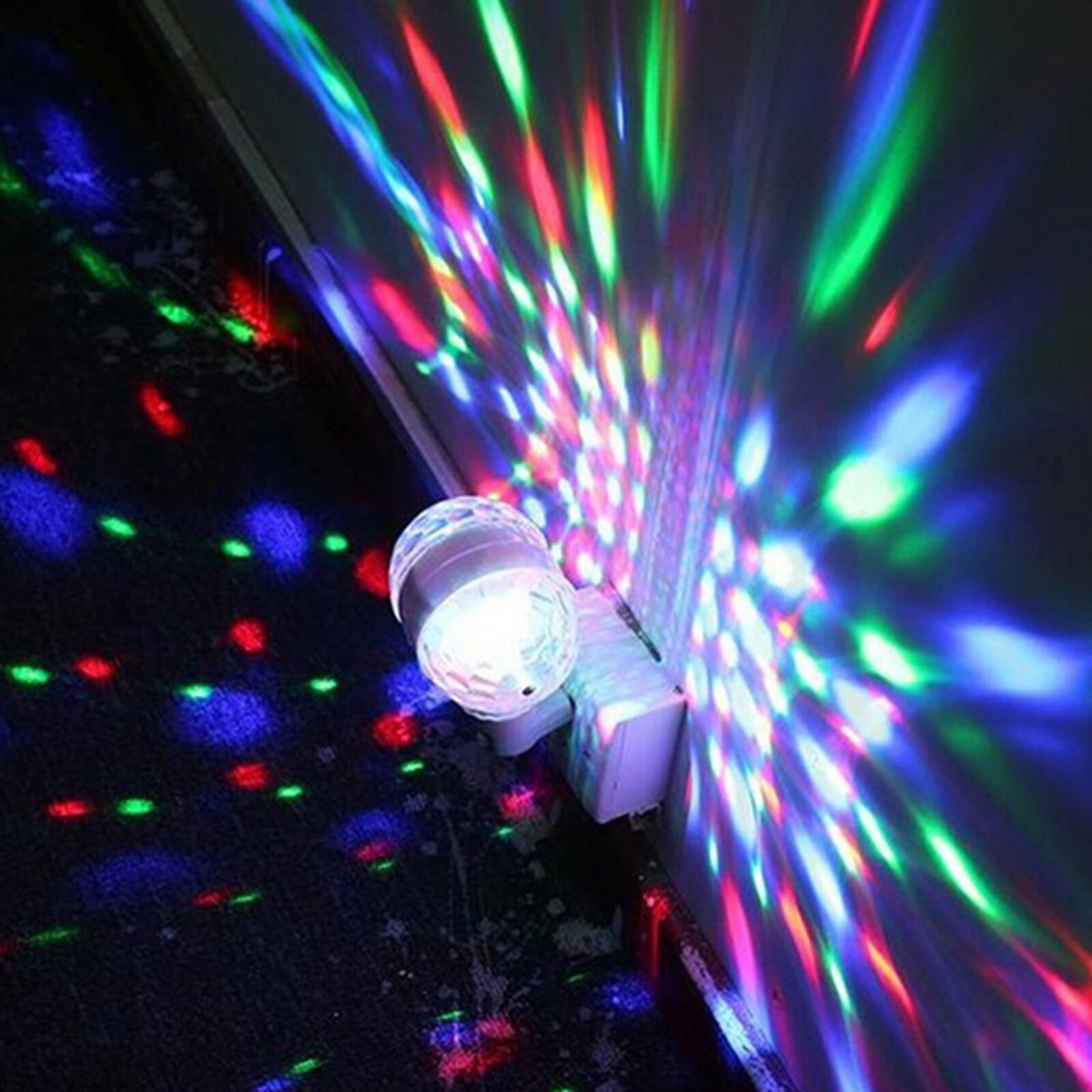 E27 6W Colorful Auto Rotating RGB LED Bulb Party Lamp Disco Club Ktv