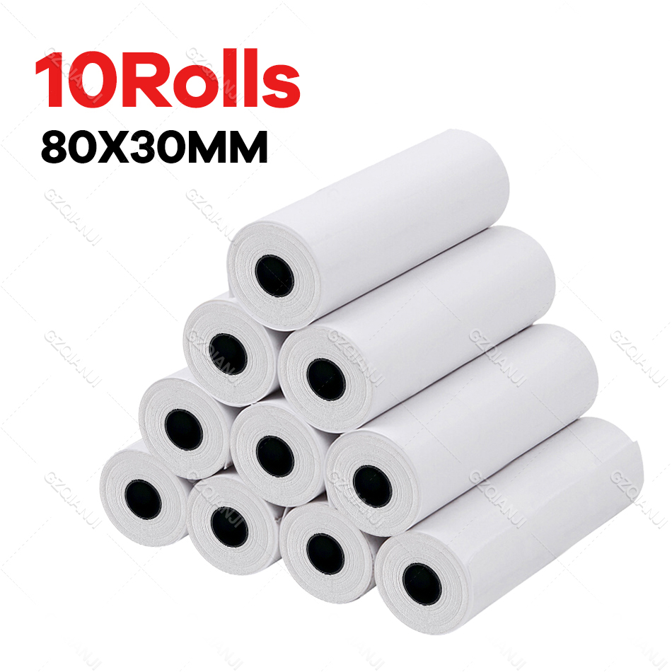 BPA free 80*30mm 40mm Thermal Receipt Paper for All Mini 3 inch Inkless Wireless Thermal POS Receipt Bill Printer Paper Roll: PURPLE