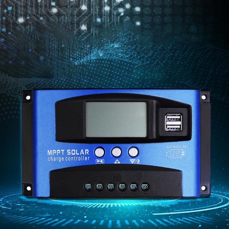 Mppt 30/40/50/60/100a aurinkopaneelin lataussäädin dual usb lcd 24v 12v automaattinen aurinkopaneelin akun lataussäätimen jännitesäädin