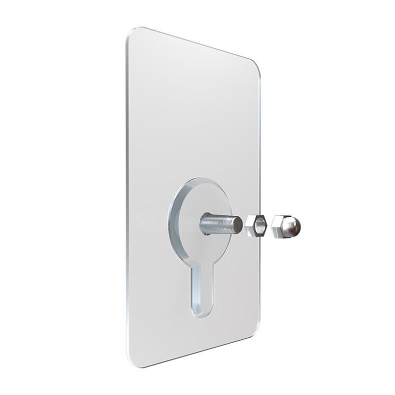 Transparent Strong Self Adhesive Hook Punch-free Storage Hanging Door Wall Hangers Hook Kitchen Bathroom Accessories 6Pcs: 8mm