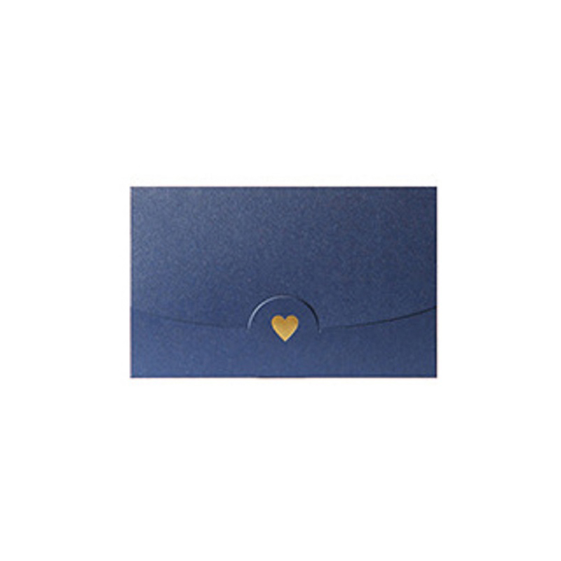50PCS Heart envelopes Love Button Envelope Kraft Paper Card Handmade String Romantic Colorful Letter 10*7CM: Lake Blue