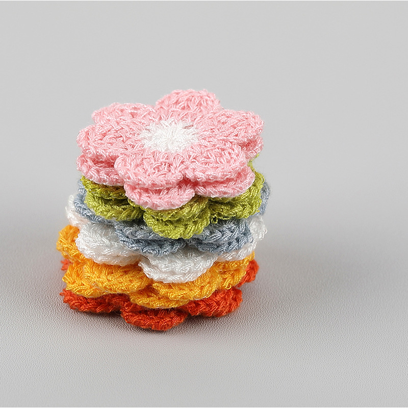 10 Stuks Bloem Gebreide Patches Geborduurde Stof Gordijnen Dekbedovertrekken Decoratieve Stickers Kleding Accessoires