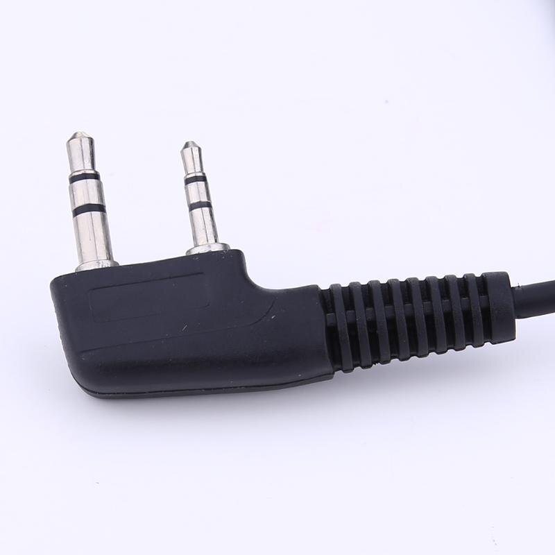 Oreillette 2 broches casque PTT avec Microphone talkie-walkie oreille crochet Interphone écouteur écouteur pour BAOFENG UV5R pour KENWOOD