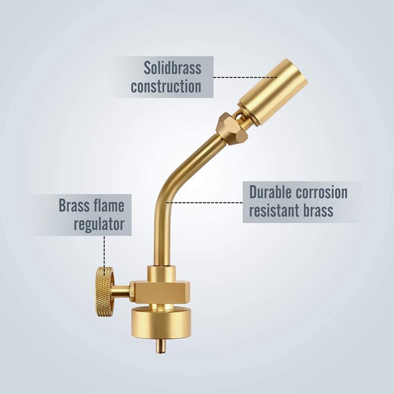 Brass Pencil Flame Propane Welding Torch Head, Start Metal Handle Torch MAPP Gas Propane Torch Head