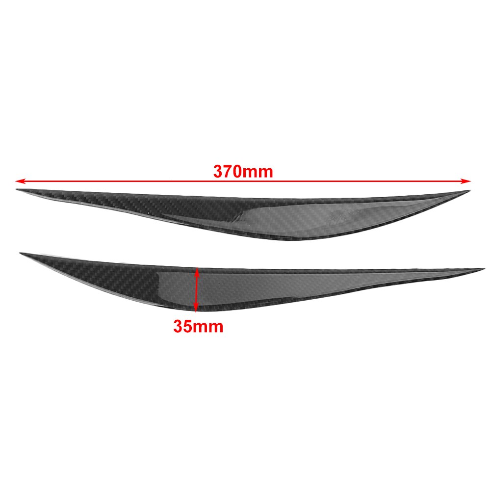 2 stk bilhoved lys lampe øjenbryn dekoration støbende cover trim carbon fiber abs til bmw  f30 3 series