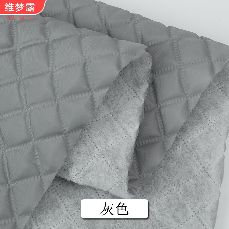 Voering Stof Gewatteerde Verdikte Katoen Wollen Jas Kleding Jas Brokaat Voor Naaien Herfst En Winter Diy Zwart Wit Polyester: Grey.