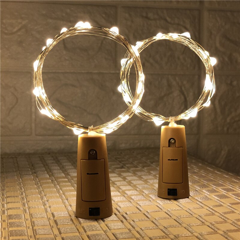 Cork Bottle Lights Battery Power LED Wine Bottle Fairy String Lights with Cork for Party Wedding Christmas Bar Decoration Lights