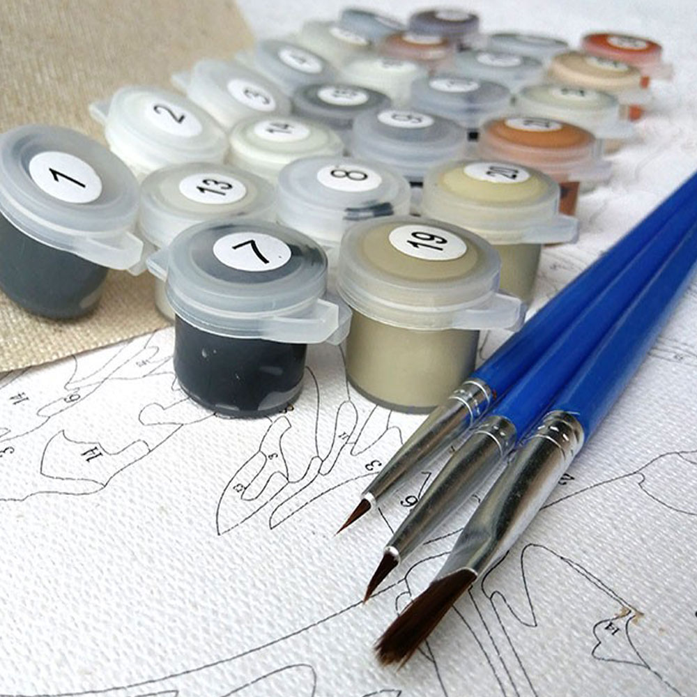 Oil Painting Frame Four Seasons Tree Landscape DIY Painting By Numbers Kit Paint On Canvas Painting Calligraphy For Home Decor