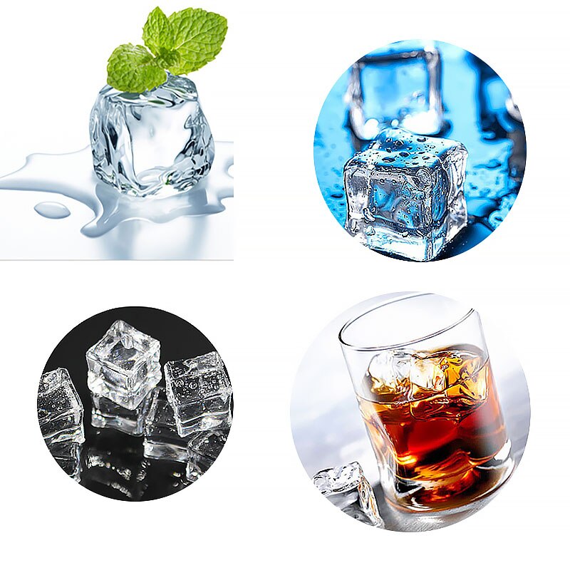 24 stück Von Whiskey Künstliche Eiswürfel Getränke Fotografie Kamera Anzeige Werkzeug Fotografie Requisiten Party Dekoration