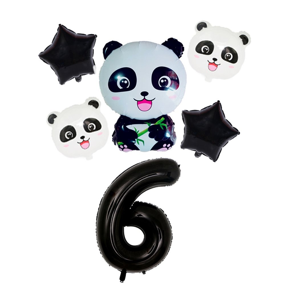 Lovely Panda Theme Kids Happy Birthday Party Decoration Paper Plate Napkin Cup Straw Disposable Tableware Baby Shower Supplies: 6