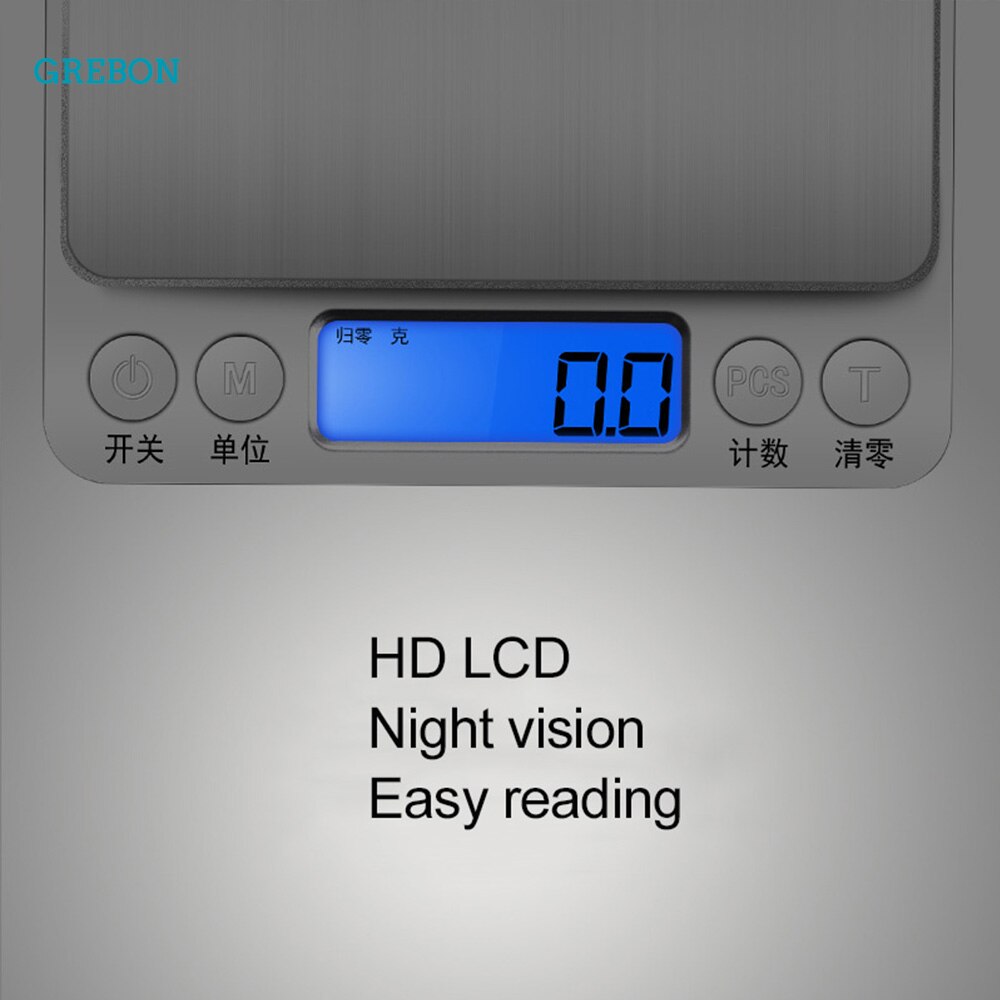 Digital Weight Scale For Kitchen Measuring Meter Electronic Balance Cuisine Food Diet Stainless Steel Portable Tool Precision