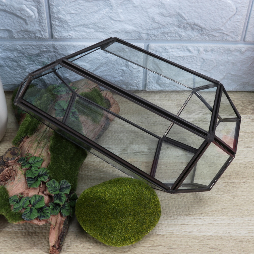 1PC Clear Glass Geometric Terrarium Tabletop Succulent Plant Box Planter Landscape DIY Home Decoration