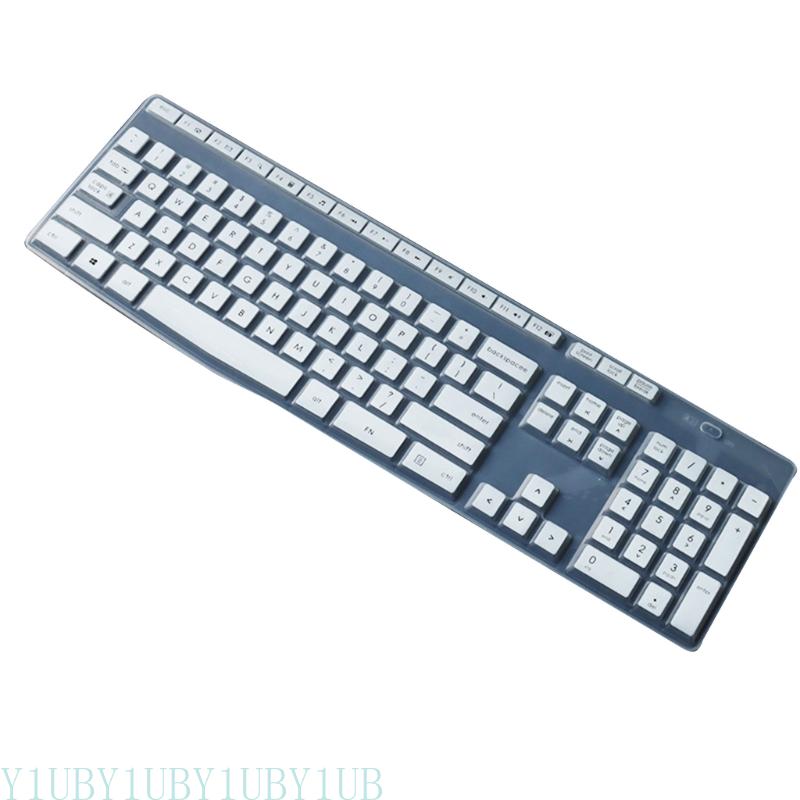 Y1UB Dustproof Waterproof Transparent Silicone Keyboard Cover Skin Protectors for MK345 K345 Wireless Keyboard Accessories: WHITE