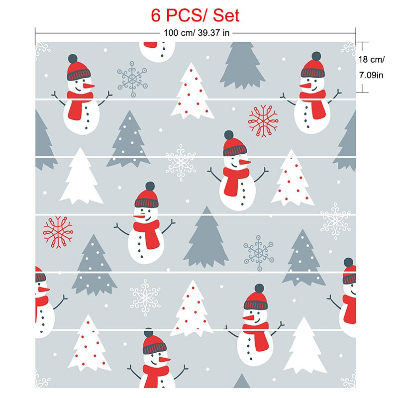 Estampilla para escalera de muñeco de nieve, pegatinas decorativas para escaleras, Feliz Navidad, autoadhesivo, pegatina 3D para pared, Mural, papel de pared, decoración del hogar: AG9172